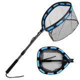Floating Landing Net with Telescopic Pole and Rubber Coated Mesh Net
