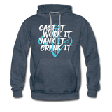 Yank It Crank It Hoodie - heather denim