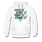 Yank It Crank It White Hoodie - white