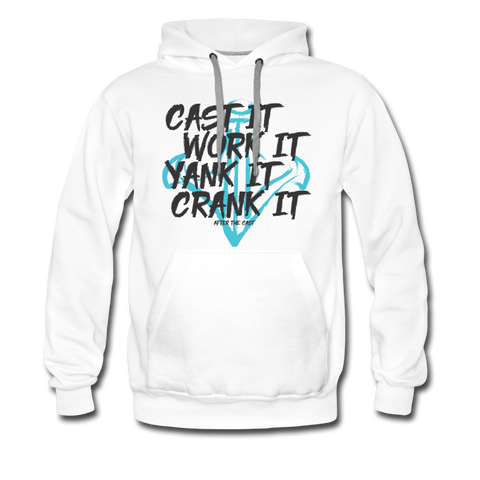 Yank It Crank It White Hoodie - white